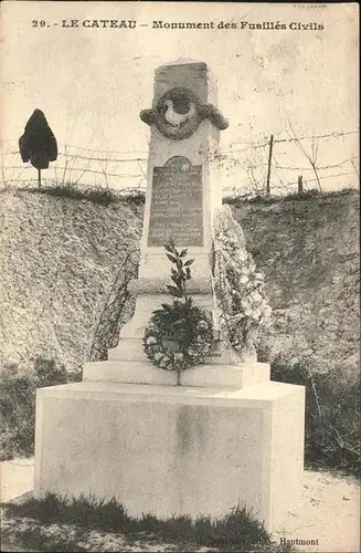 Le Cateau Cambresis Monument des Fusilles Civils Kat. Le Cateau Cambresis