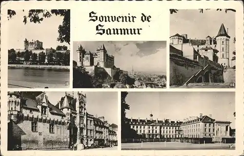 Saumur le Chateau la Loire l Hotel de Ville l Ecole de Cavalerie Kat. Saumur