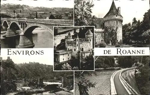 Roanne Loire Pont de Villerest Chateau de Boisy Kat. Roanne