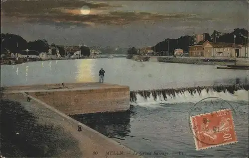 Melun Seine et Marne Le Grand Barrage Kat. Melun