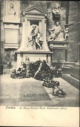London Sir Henry Irving s Tomb Westminster Abbey Kat. City of London