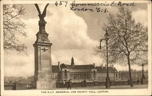 London The R.A.F. Memorial County Hall Kat. City of London