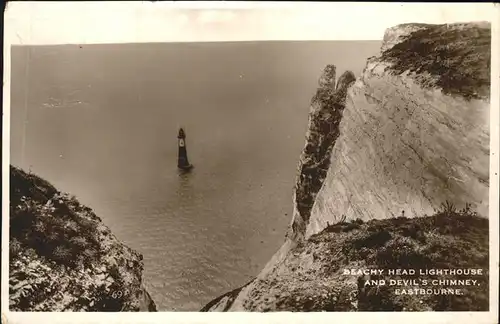 Eastbourne Sussex Beachy Head Lighthouse Devil s Chimney Kat. Eastbourne