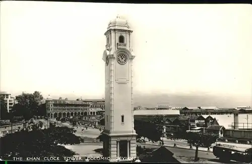 Colombo Ceylon Sri Lanka The Khan Clock Tower Kat. Colombo