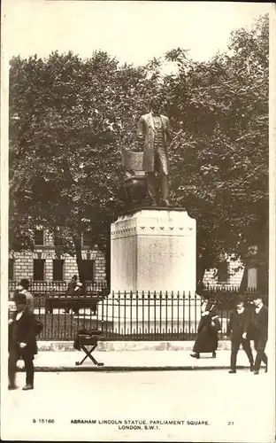 London Abraham Lincoln Statue Parliament Square Kat. City of London