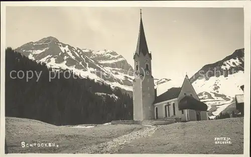 Schroecken Vorarlberg Kirche Alpen Kat. Schroecken