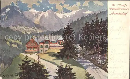 Semmering Niederoesterreich Wasserheilanstalt Kuenstlerkarte Kat. Semmering