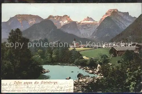 Lofer Panorama mit See und Steinberge Kat. Lofer