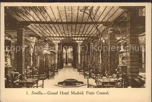 Sevilla Andalucia Granhotel "Madrid" Pation Central Kat. Sevilla 