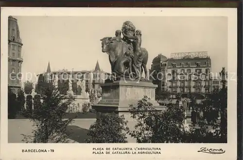 Barcelona Cataluna Plaza de Cataluna Denkmal Kat. Barcelona