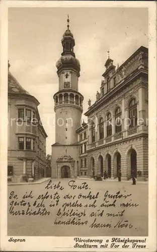 Sopron Stadtturm mit Tor der Treue Kat. Sopron