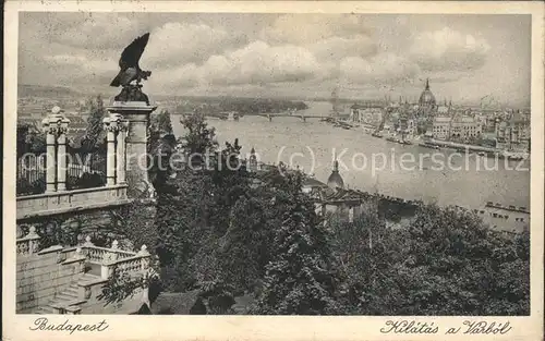 hd04648 Budapest Aussicht von Koeniglichen Burg Kilatas a Varhol Kategorie. Budapest Alte Ansichtskarten