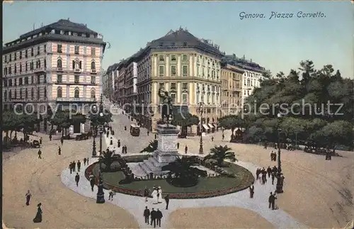 Genova Genua Liguria Piazzo Corvetto Denkmal Kat. Genova