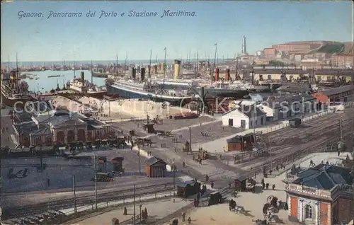 Genova Genua Liguria Porto e Stazione Marittima Schiffe Kat. Genova