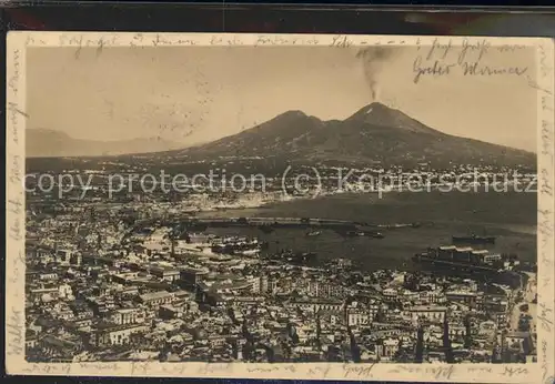 Napoli Neapel Panorama am Meer  Kat. Napoli