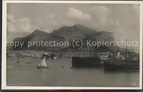 Palermo Sicilia Hafen Monter Pellegrino Kat. Palermo