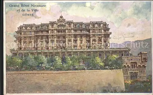 Genova Genua Liguria Grand Hotel Miramare Kat. Genova