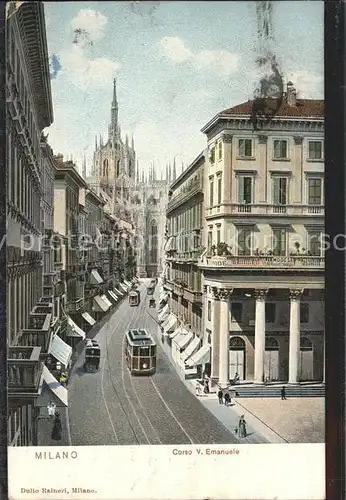 Milano Lombardia Corso Emanuele Strassenbahn Kat. Milano