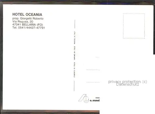 Bellaria Hotel Oceania Kat. Rimini