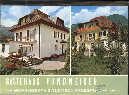 Merano Suedtirol Gaestehaus Fundneider Obermais Kat. Merano