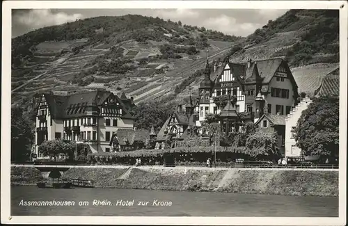 Assmannshausen Hotel zur Krone / Ruedesheim am Rhein /