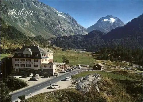 Maloja GR Hotel Maloja Kulm / Maloja Graubuenden /Bz. Maloja