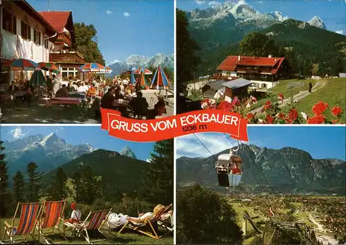 Garmisch Partenkirchen Kurort Berggasthof Eckbauer Seilbahn Kat. Garmisch Partenkirchen