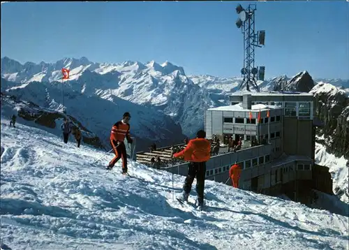 Titlis BE Gipfelrestaurant Skifahrer Kat. Titlis