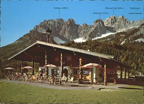 Ellmau Tirol Wochenbrunn Alm Jausenstation Kat. Ellmau