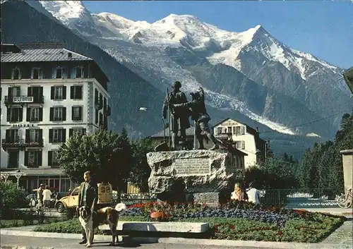 Chamonix Mont Blanc Monument Jacques Balmat Kat. Chamonix Mont Blanc