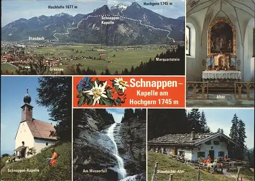 Staudach Oberbayern Schnappen Kapelle Hochgern Altar Marquartstein Edelweiss / Staudach-Egerndach /Traunstein LKR