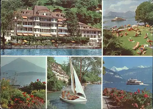 Thunersee Hotel Du Lac Schiff Segelboot Kat. Thun