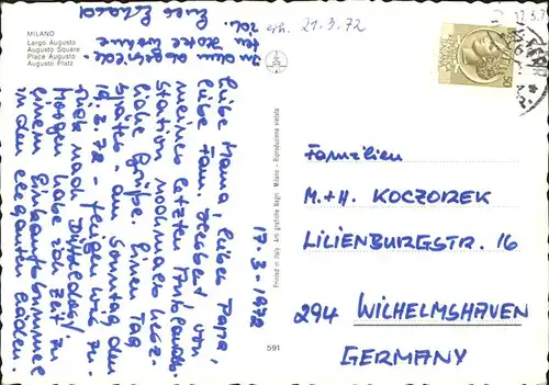 Milano Lombardia Largo Augusto Kat. Milano