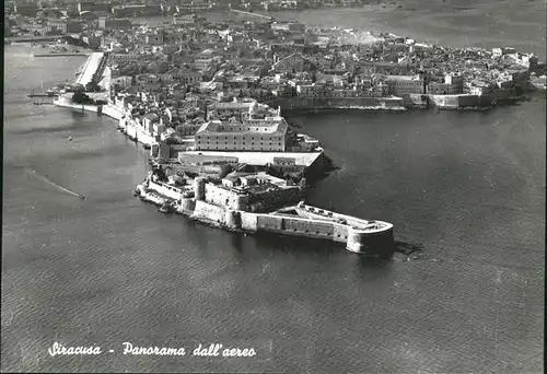 Siracusa Panorama dall aereo Fliegeraufnahme Kat. Siracusa