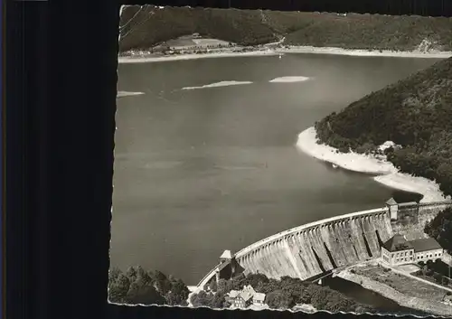 Edersee Edertalsperre Sperrmauer Fliegeraufnahme Kat. Edertal