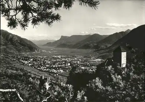 Merano Suedtirol Panorama Castel Tirolo Schloss Kat. Merano