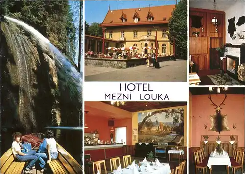 Hrensko Hotel Mezni Louka Restaurant Wasserfall Kat. Herrnskretschen