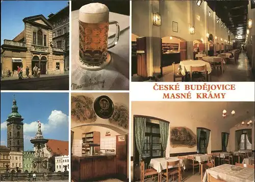 Ceske Budejovice Restaurant Masne Kramy Bierkrug Brunnen Kat. Ceske Budejovice