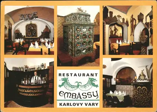 Karlovy Vary Hotel Restaurant Embassy Bar Kachelofen / Karlovy Vary /