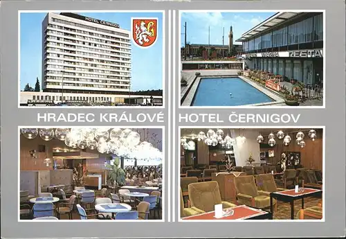 Hradec Kralove Hotel Cernigov Restaurant Swimming Pool Wappen / Hradec Kralove Koeniggraetz /