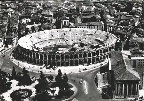 Verona Veneto Panorama con l Anfiteatro veduta aerea Amphitheate Kat. Verona