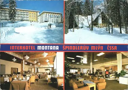 Spindlermuehle Spindleruv Mlyn Interhotel Montana Restaurant im Winter / Trutnov /Koeniggraetz