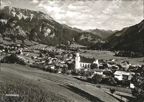 Bad Oberdorf Ortsansicht mit Kirche Panorama Allgaeuer Alpen Kat. Bad Hindelang