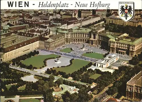 Wien Heldenplatz Neue Hofburg Wappen Fliegeraufnahme Kat. Wien