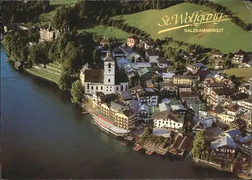 St Wolfgang Salzkammergut Hotel Weisses Roessl Kirche Fliegeraufnahme Kat. St. Wolfgang im Salzkammergut