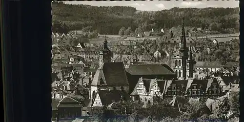Ansbach Mittelfranken Panorama mit Gumbertuskirche und Landgericht Kat. Ansbach