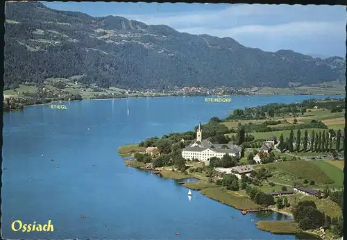 Ossiach Stift mit Ossiacher See Stiegl und Steindorf Kat. Ossiach