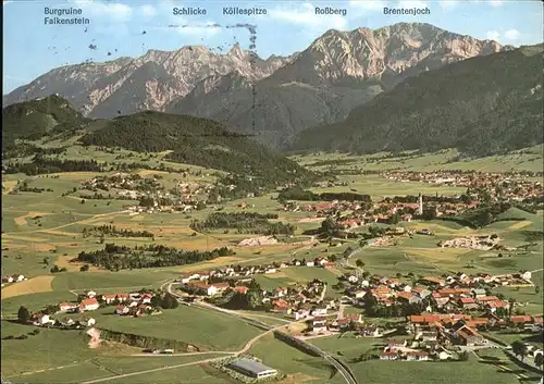 Pfronten Fliegeraufnahme mit Allgaeuer Alpen Kat. Pfronten