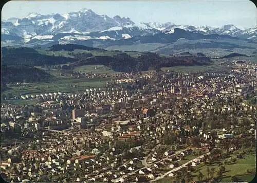 St Gallen SG Panorama Fliegeraufnahme Kat. St Gallen