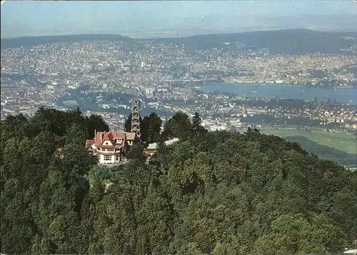 Uetliberg Zuerich Blick auf Zuerich Fliegeraufnahme Kat. Uetliberg